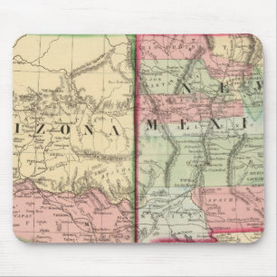 Tapis De Souris Arizona, Nouveau-Mexique Carte par Mitchell