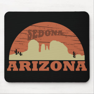 Tapis De Souris Arizona sedona paysage vintage az retro