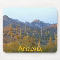 Arizona Winter Cactus Mousepad