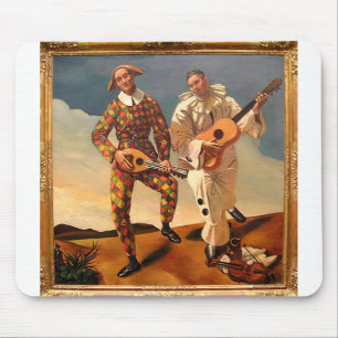 Tapis De Souris Arlequin et Pierrot