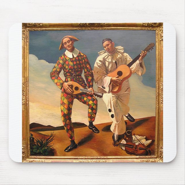 Tapis De Souris Arlequin et Pierrot (Devant)