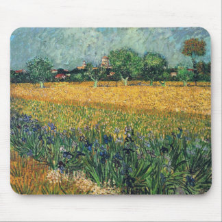 Tapis De Souris Arles avec Irises Van Gogh Art