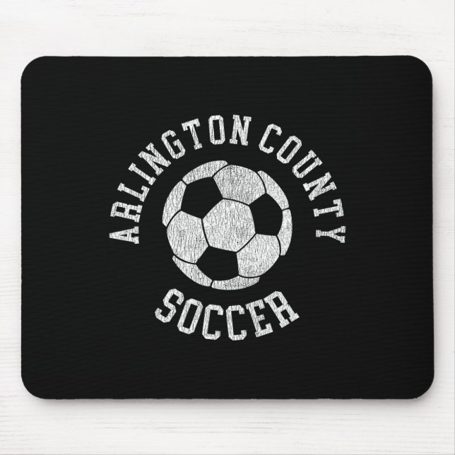 Tapis De Souris Arlington County Soccer Retro Distressed 90's Vint (Devant)