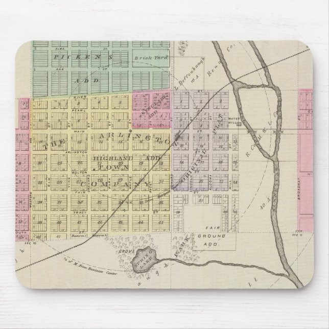Tapis De Souris Arlington, Kansas (Devant)