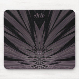 Tapis De Souris ARLO ~ Motif fractal noir et gris ~