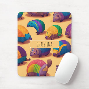 Tapis De Souris Armadillo Pastel Colorful Motif personnalisé