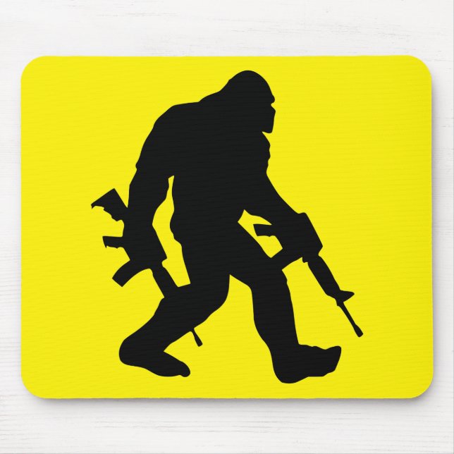 Tapis De Souris Armé Bigfoot Sasquatch 2e Amendement 2A # (Devant)