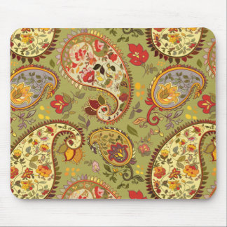 Tapis De Souris Armée Paisley floral vert
