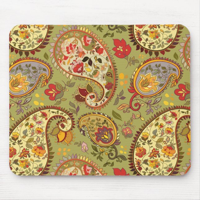 Tapis De Souris Armée Paisley floral vert (Devant)