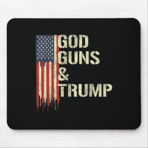 Tapis De Souris Armes À Feu Et Trump I 2e Amendement Trump Drapeau