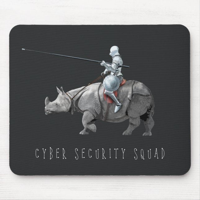 Tapis De Souris Armoiries de l'équipe de sécurité cybernétique bou (Devant)