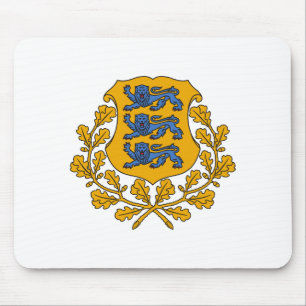 Tapis De Souris Armoiries de l'Estonie symbole emblème drapeau