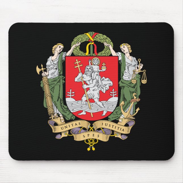 Tapis De Souris Armoiries de Vilnius, Lituanie Plaque de souris (Devant)