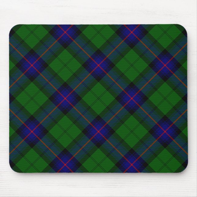Tapis De Souris Armstrong tartan bleu et vert plaid (Devant)