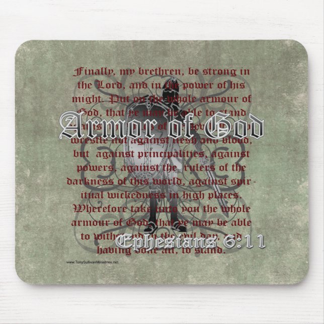 Tapis De Souris Armure de Dieu, 6h10 d'Ephesians - 18, soldat (Devant)