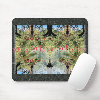 TAPIS DE SOURIS ARRÊTER ・ REGARDER ・ ÉCOUTER