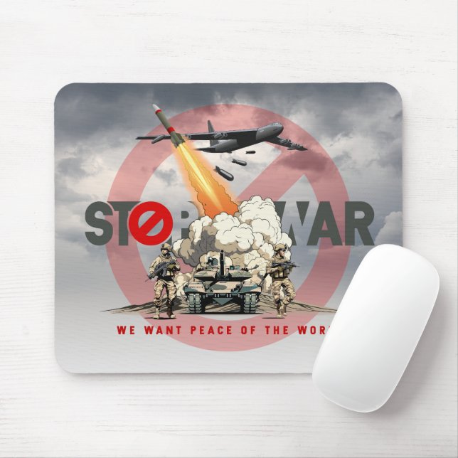 Tapis De Souris Arrêtez la guerre (Avec souris)