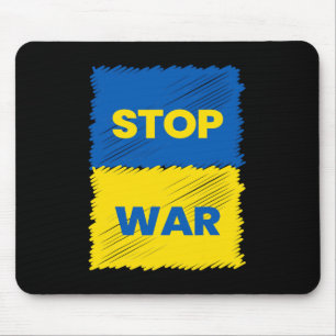 Tapis De Souris Arrêtez la guerre - Sauvez l'Ukraine - Arrêtez la