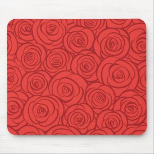 Tapis De Souris Arrière - plan abstrait de roses rouges
