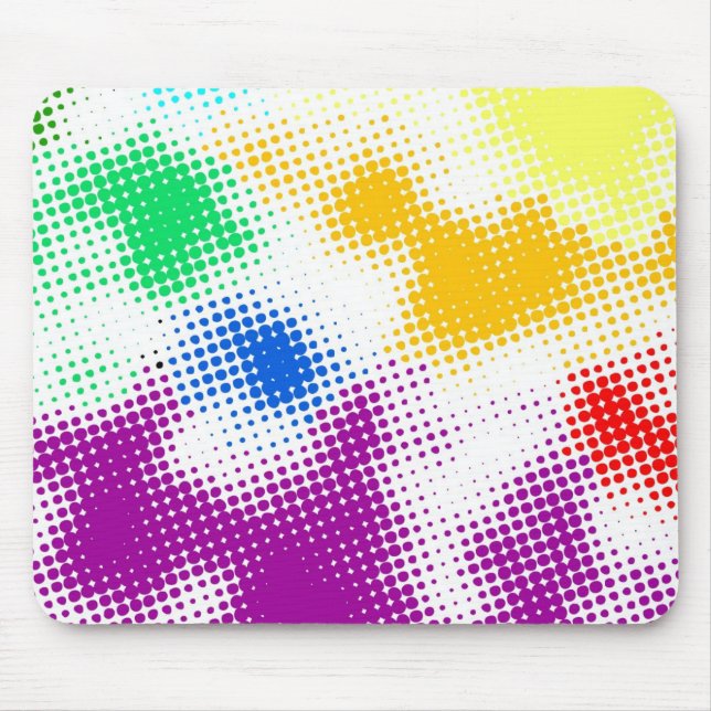 Tapis De Souris Arrière - plan coloré tramé aléatoire (Devant)