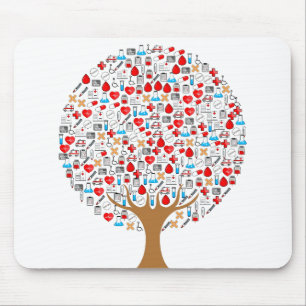 Tapis De Souris Arrière - plan d'arbre Médicale