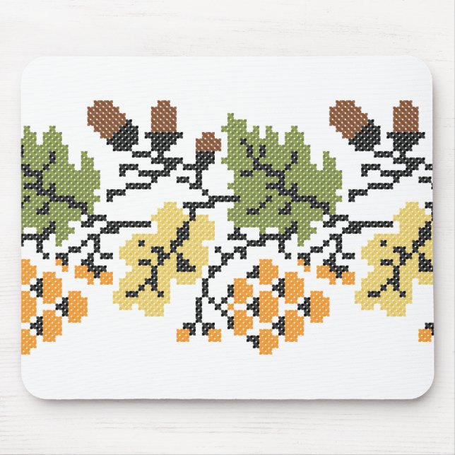 Tapis De Souris Arrière - plan d'automne de chêne (Devant)