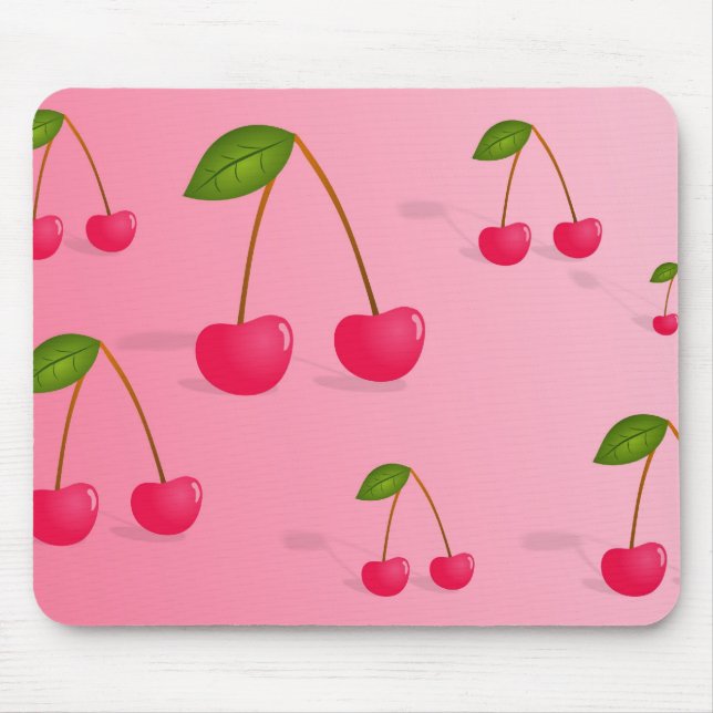 Tapis De Souris Arrière - plan de cerise (Devant)