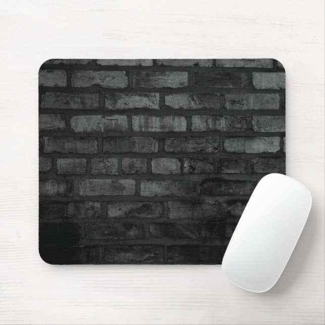 Tapis De Souris Arrière - plan de mur de briques foncées (Avec souris)