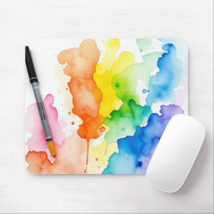 Tapis De Souris Arrière - plan de peinture aquarelle avec un stylo