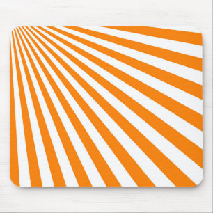 Tapis De Souris Arrière - plan de rayons de soleil orange rétro