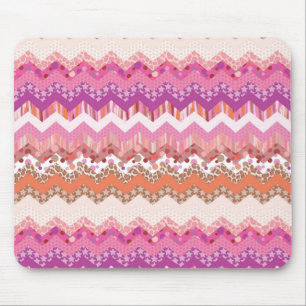 Tapis De Souris arrière - plan de zigzag rose