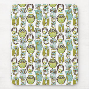 Tapis De Souris Arrière - plan drôle mignon de rétro motif de