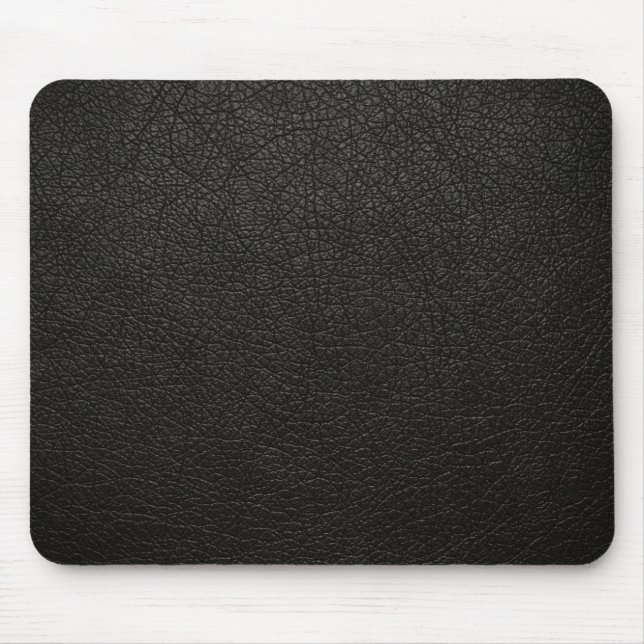 Tapis De Souris Arrière - plan en cuir noir de texture (Devant)