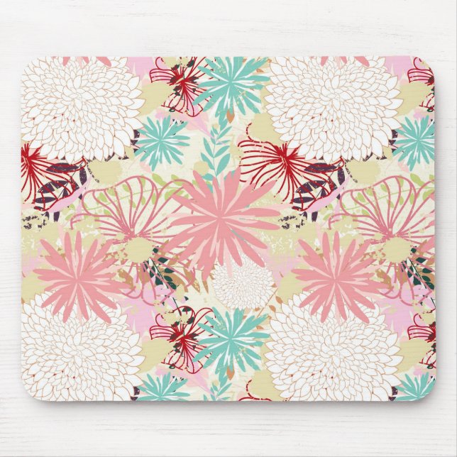 Tapis De Souris Arrière - plan floral 4 (Devant)