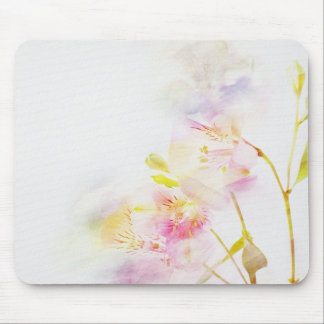Tapis De Souris arrière - plan floral avec des fleurs d'aquarelle