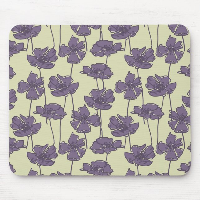 Tapis De Souris Arrière - plan floral vintage de motif d'art (Devant)