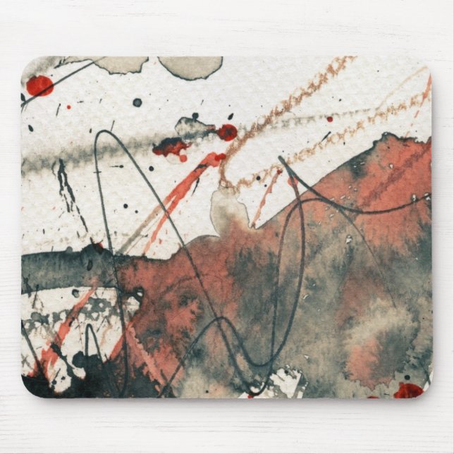 Tapis De Souris Arrière - plan grunge abstrait, texture d'encre. 5 (Devant)