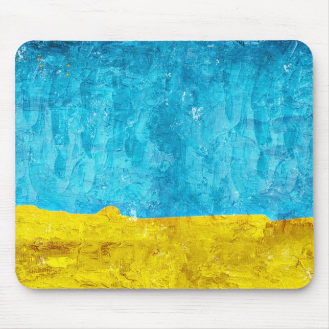 Tapis De Souris Arrière - plan jaune bleu (Devant)