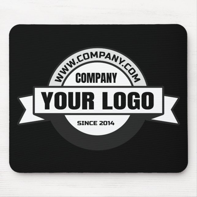 Tapis De Souris Arrière - plan noir du logo (Devant)