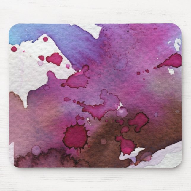 Tapis De Souris Arrière - plan pourpre d'aquarelle (Devant)