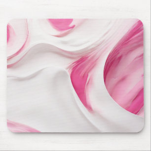 Tapis De Souris arrière - plan rose et blanc Abstrait