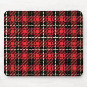Tapis De Souris Arrière - plan rouge de plaid