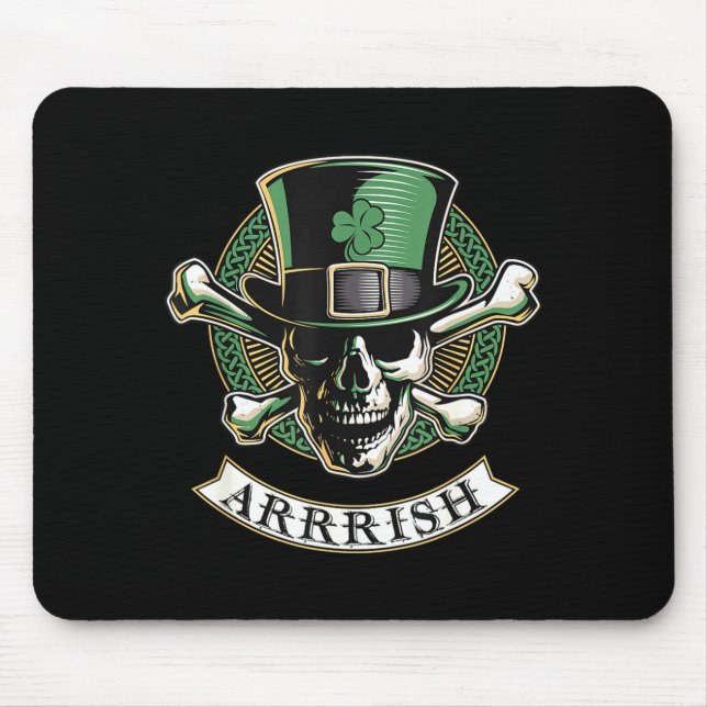 Tapis De Souris Arrish Irish Rate St Patricks Day, Rate Men Funny  (Devant)