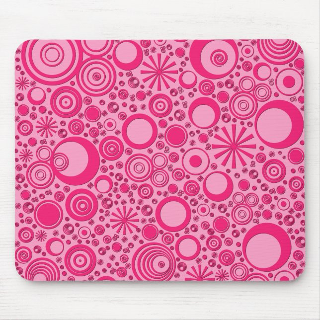 Tapis De Souris Arrondis, Panier de souris 2Tone Rose Ordinateur (Devant)