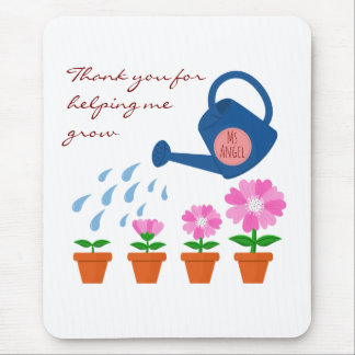 Tapis De Souris Arrosage de la plante de fleur grandit merci ensei