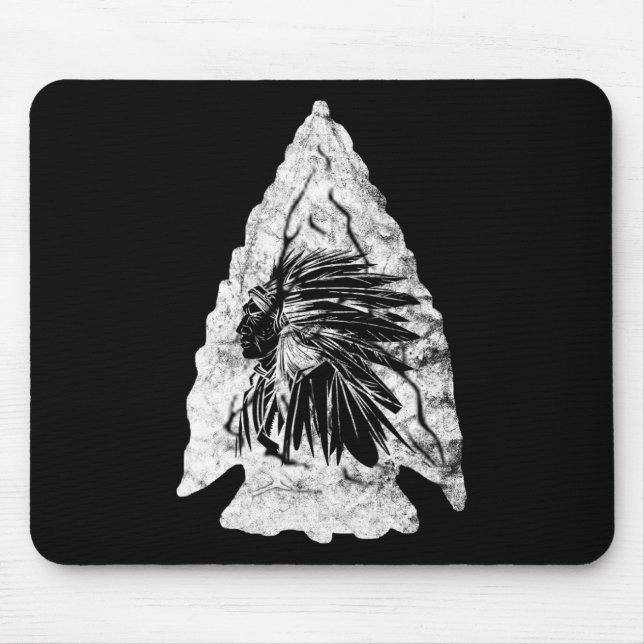 Tapis De Souris Arrowhead Hunter Indian Chief Relic Hunter Native (Devant)
