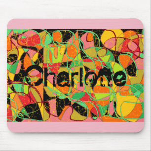 Tapis De Souris art abstrait Charlotte de tvshow noir orphelin