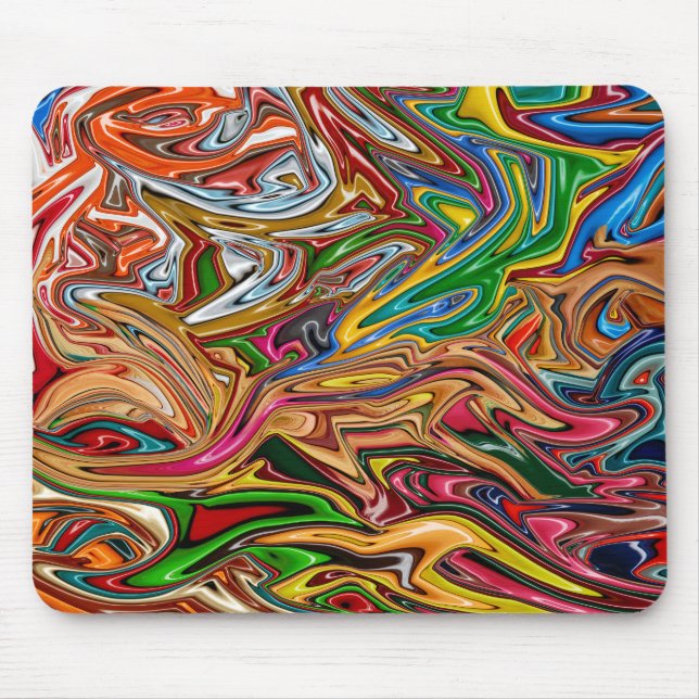 Tapis De Souris Art abstrait coloré (Devant)
