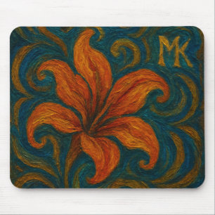 Tapis De Souris Art abstrait de tulipes