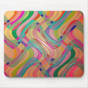 Tapis De Souris Art Abstrait Moderne Aspect Verre Coloré